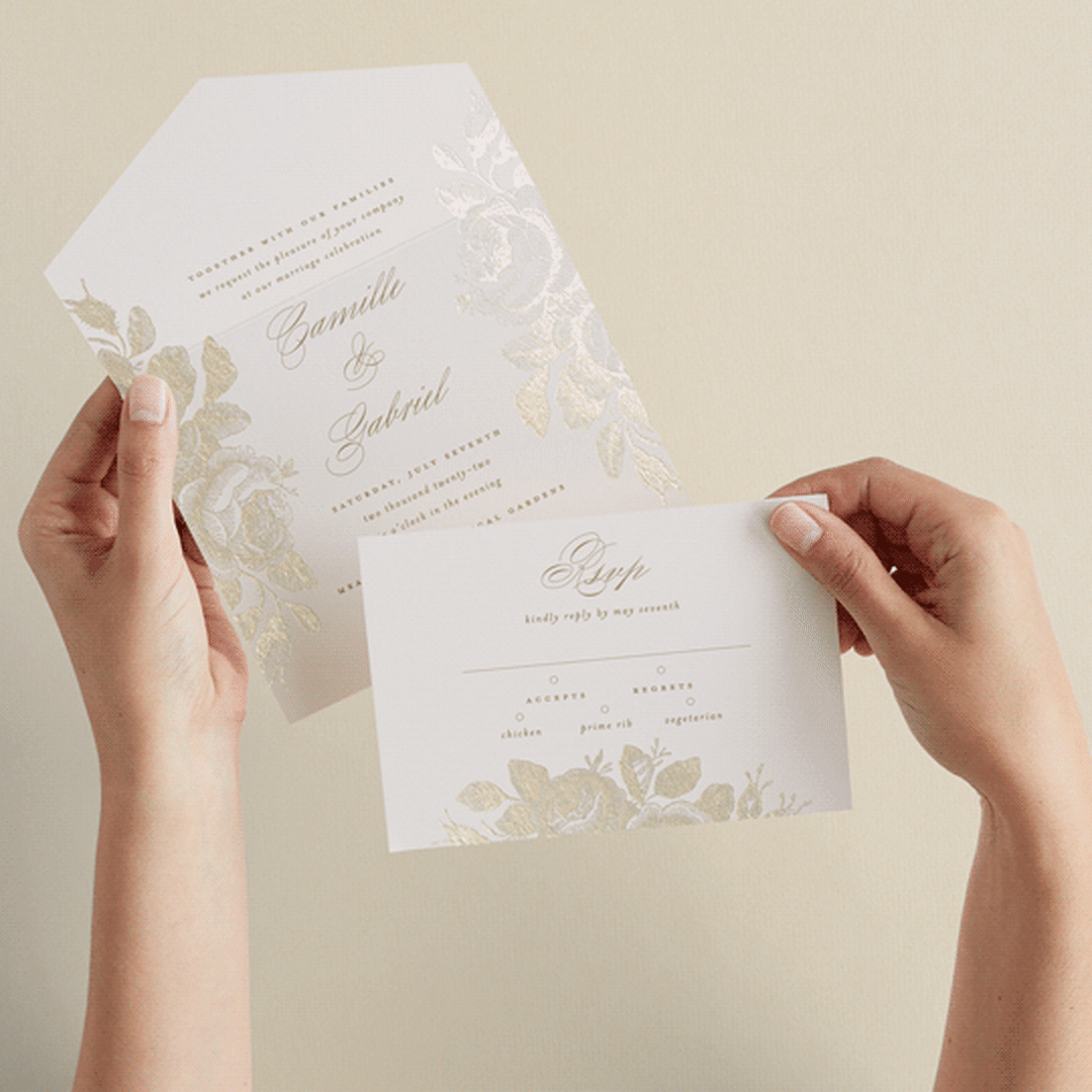 "Idyllic" - Savvy Wedding Invitations in Petal by Design Lotus - Animated View