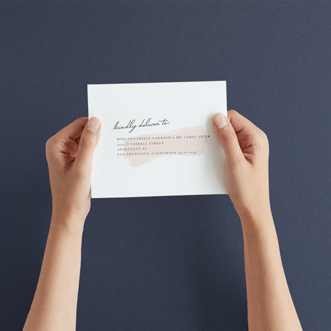 "Single Swath" - Savvy Wedding Invitations in Blush by Angela Marzuki - How it works