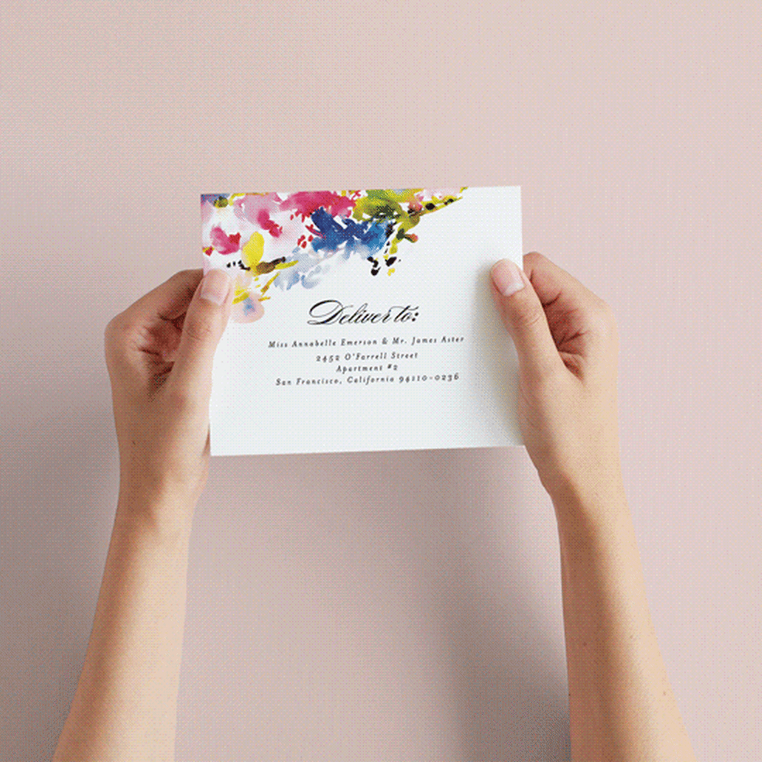 "Technicolor Flora" - Savvy Wedding Invitations in Wildflower by Angela Marzuki - How it works