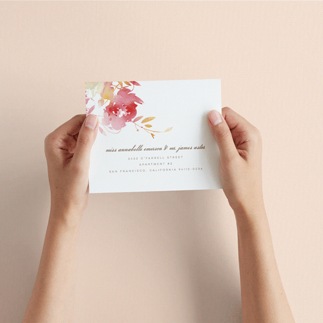 "Stately Florals" - Savvy Wedding Invitations in Poppy by Lori Wemple - How it works