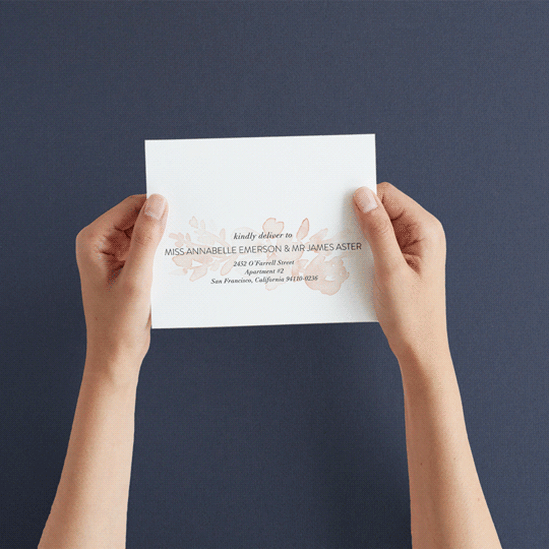 "Ethereal Bouquet" - Savvy Wedding Invitations in Blush by Petra Kern - How it works