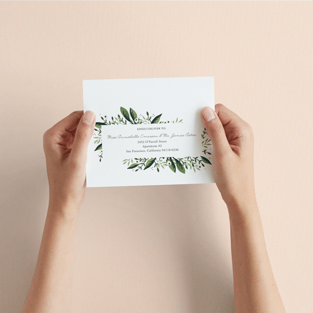 "Paradise" - Savvy Wedding Invitations in Forest by Oma N. Ramkhelawan - How it works
