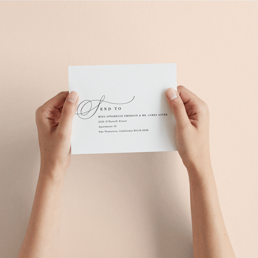 "Flowing Initials" - Savvy Wedding Invitations in Ivory by Hooray Creative - How it works