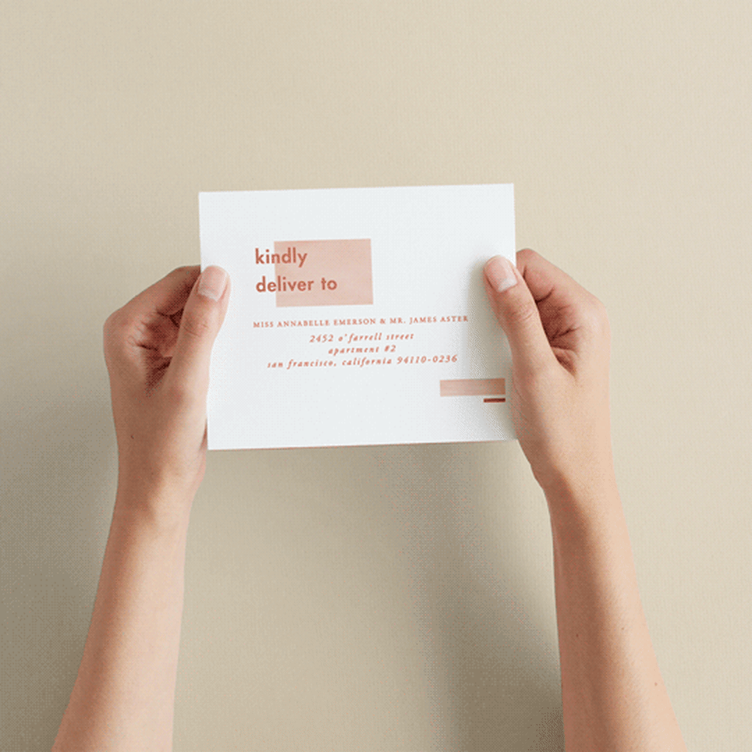 "Contemporary" - Savvy Wedding Invitations in Peony by Liz Conley - How it works