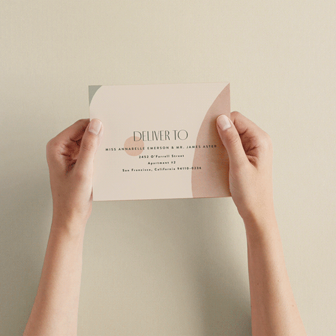 "Abstract" - Savvy Wedding Invitations in Desert by Kelly Schmidt - How it works