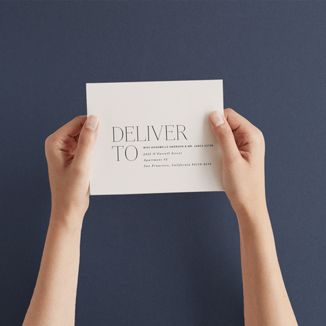 "Landscape" - Savvy Wedding Invitations in Champagne by Kelly Schmidt - How it works