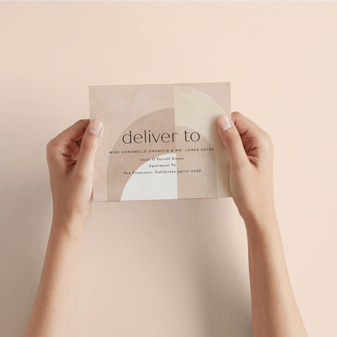 "Arches" - Savvy Wedding Invitations in Terracotta by Kelly Schmidt - How it works