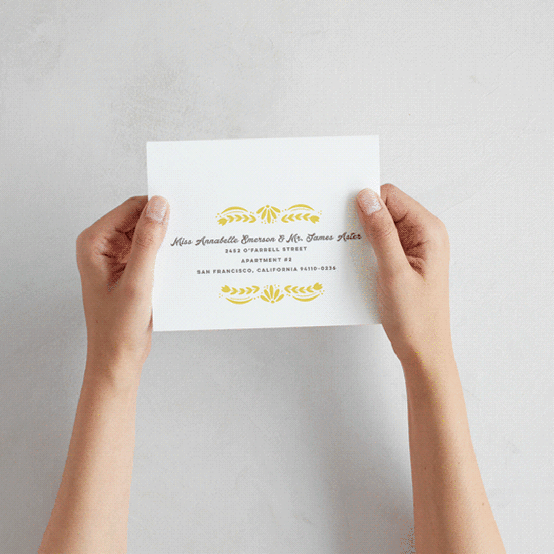 "Pretty Picado" - Savvy Wedding Invitations in Sunshine by Jessie Steury - How it works
