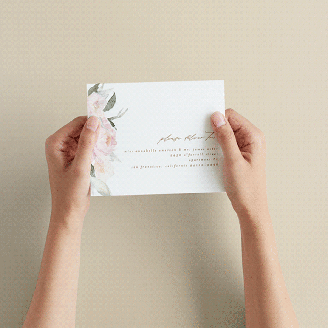 "beautiful peonies" - Savvy Wedding Invitations in Spring by Phrosné Barwood - How it works