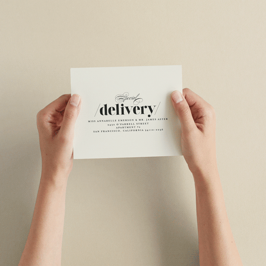"Big Date" - Savvy Wedding Invitations in Ivory by Anastasia Makarova - How it works