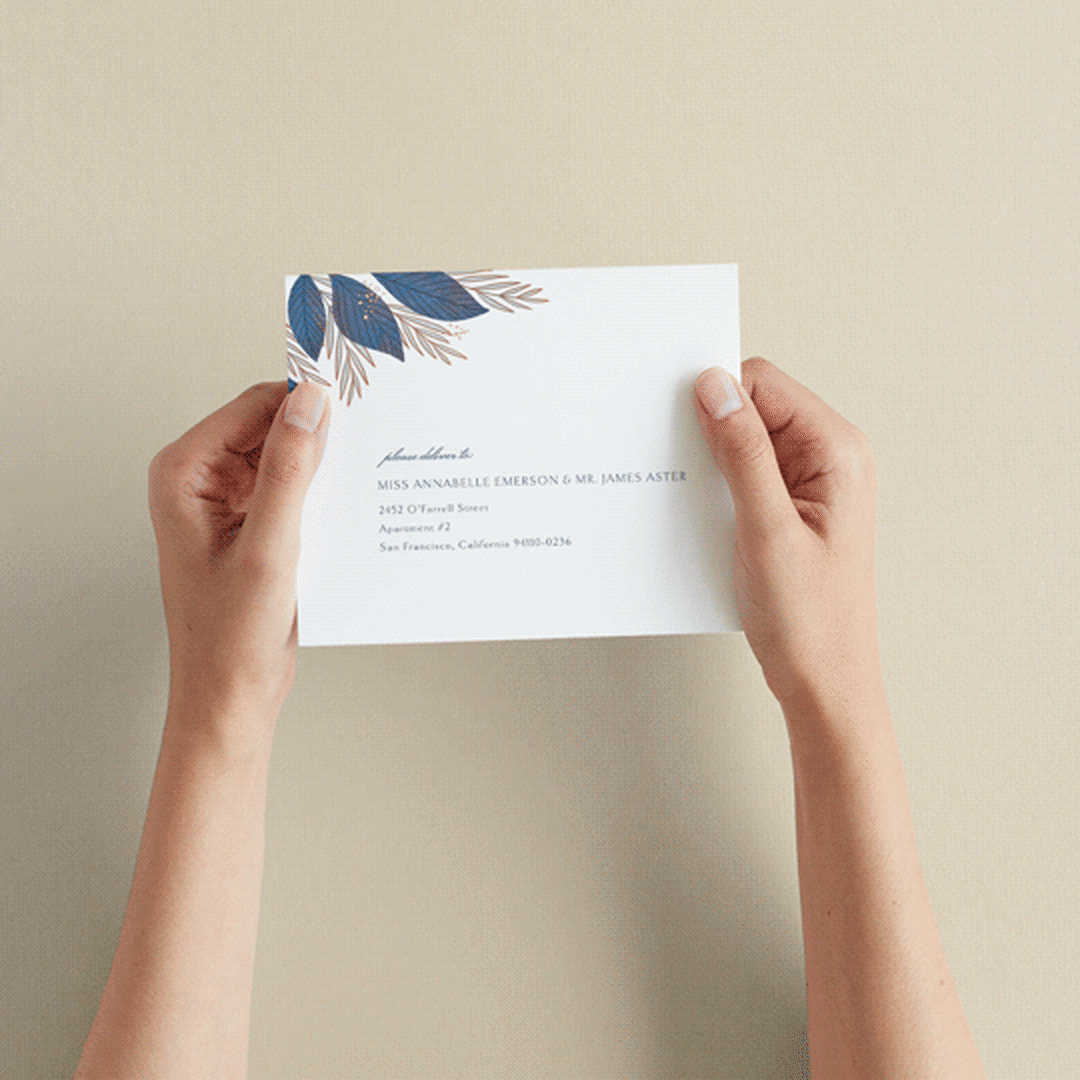 "Bouquet" - Savvy Wedding Invitations in Cobalt by Jen Owens - How it works