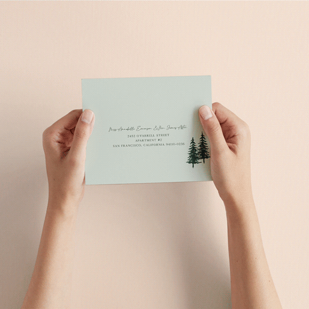 "The Forest" - Savvy Wedding Invitations in Jade by Elly - How it works