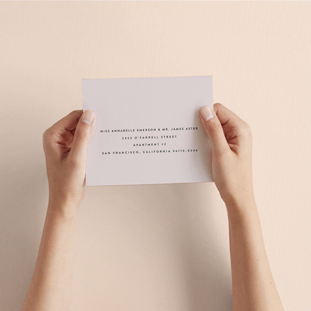 "Abstract Jewels" - Savvy Wedding Invitations in Noir by Maria Alou - How it works