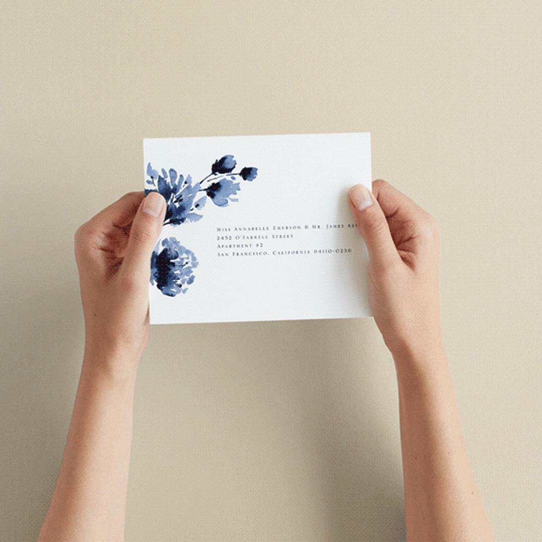 "A Wedding Watercolor" - Savvy Wedding Invitations in Cornflower by Chris Griffith - How it works