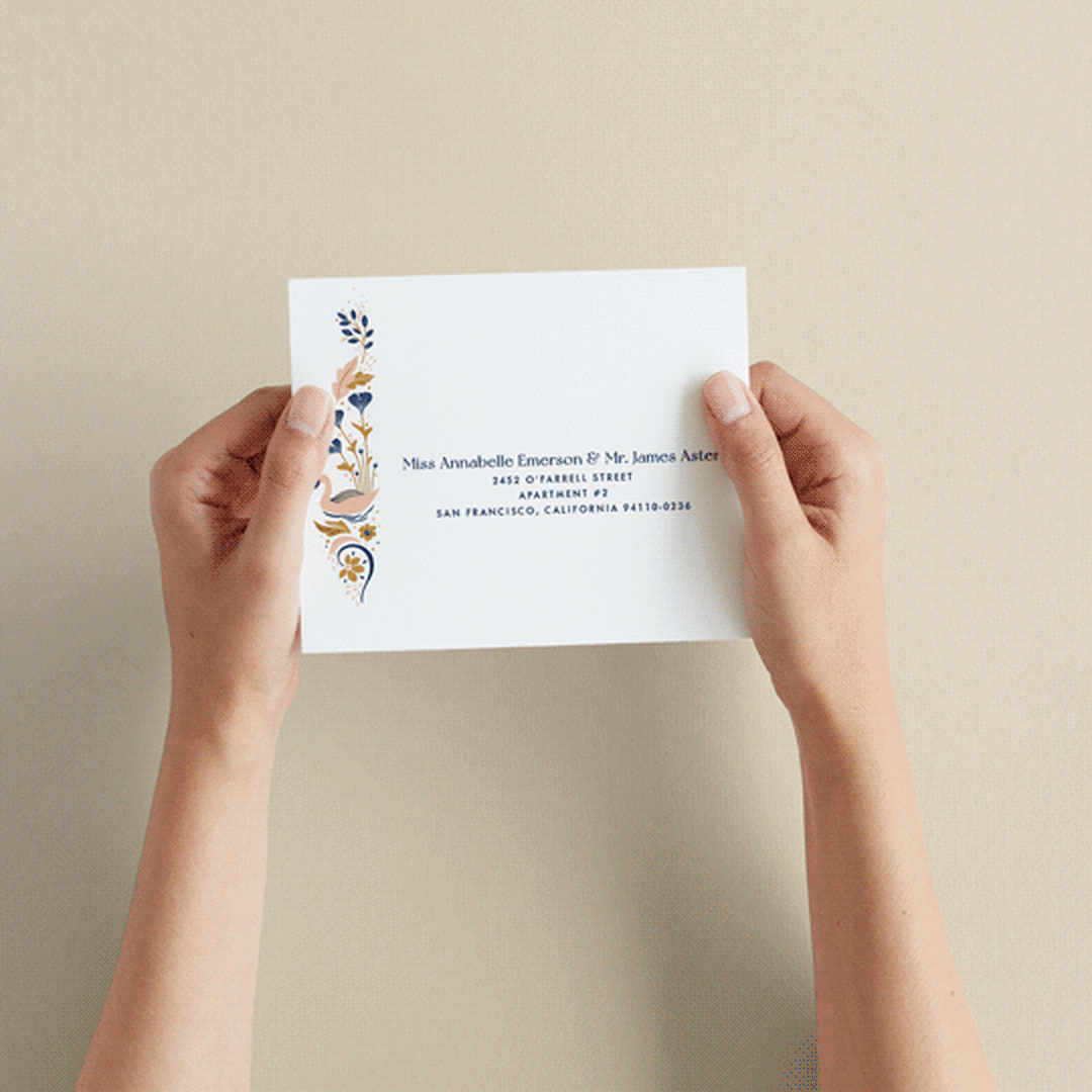 "modern folk" - Savvy Wedding Invitations in Blush by GeekInk Design - How it works