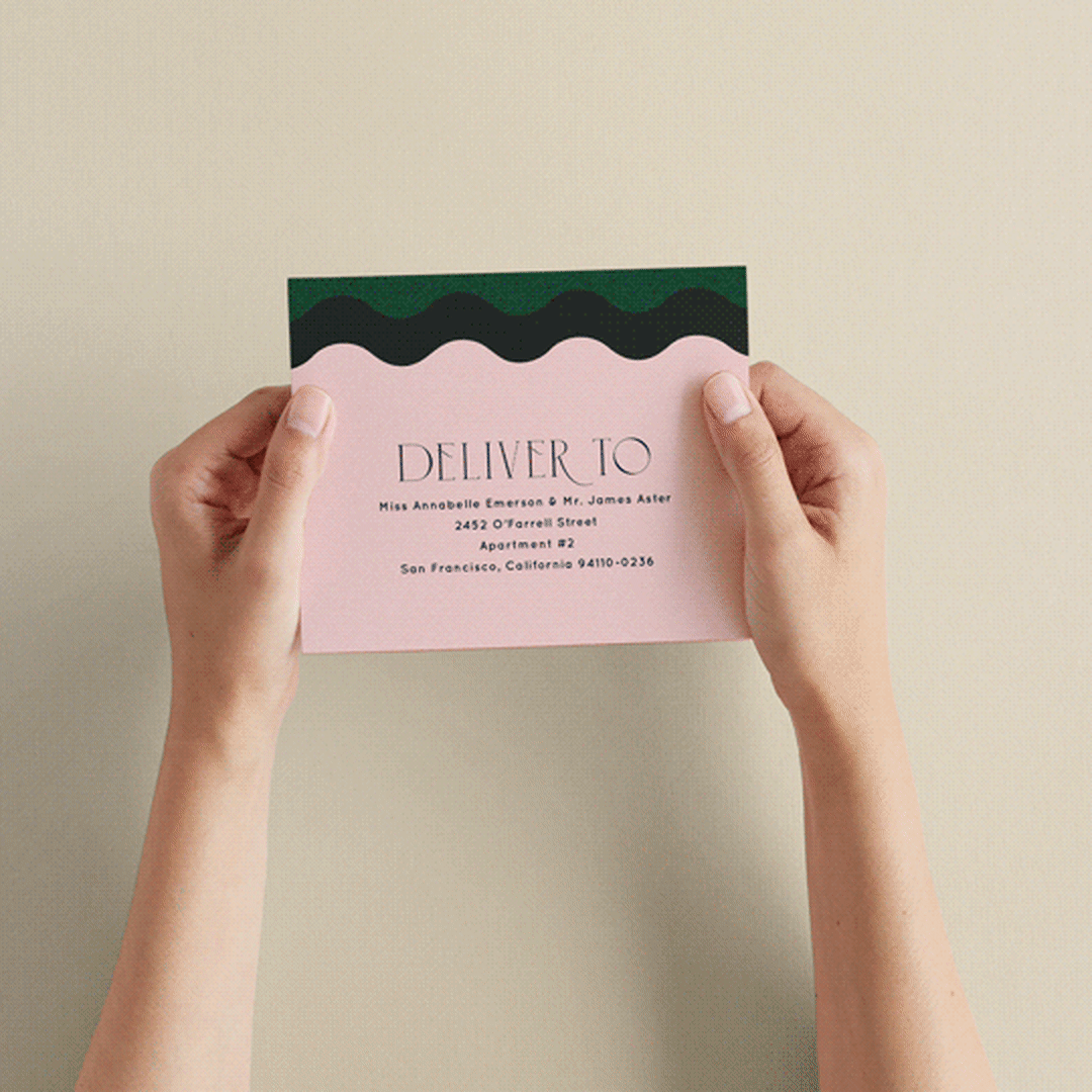 "modern tropics" - Savvy Wedding Invitations in Blush by Baumbirdy - How it works