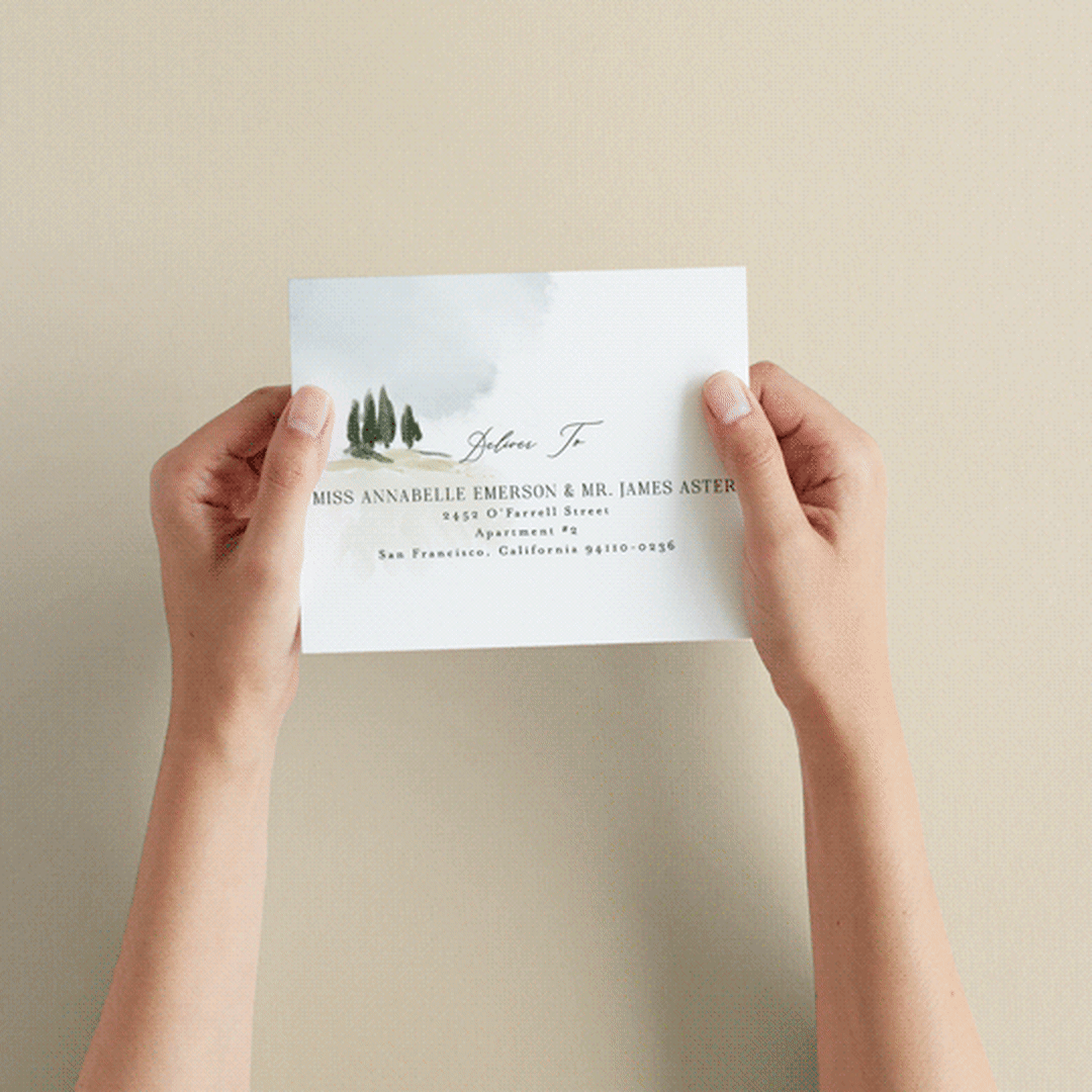 "Estate" - Savvy Wedding Invitations in Sky by Rebecca Durflinger - How it works
