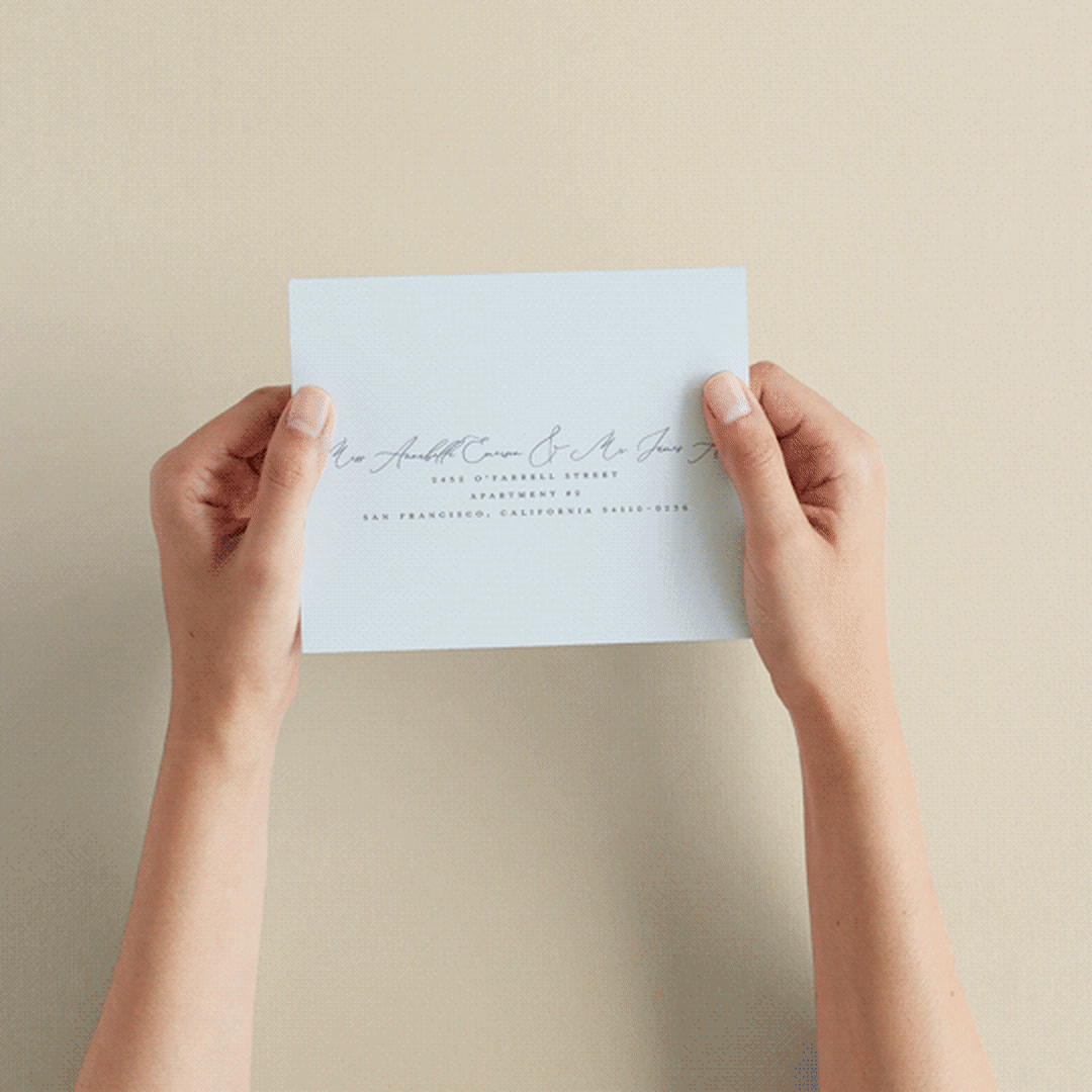 "Wildflower Wreath" - Savvy Wedding Invitations in Sky by Grace Kreinbrink - How it works