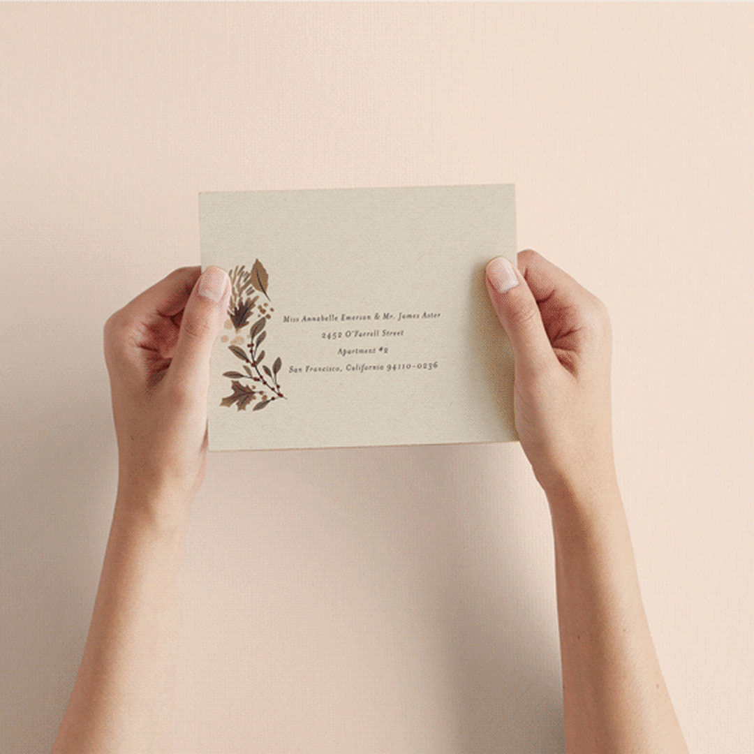 "Autumn Stroll" - Savvy Wedding Invitations in Moody by Erin German - How it works