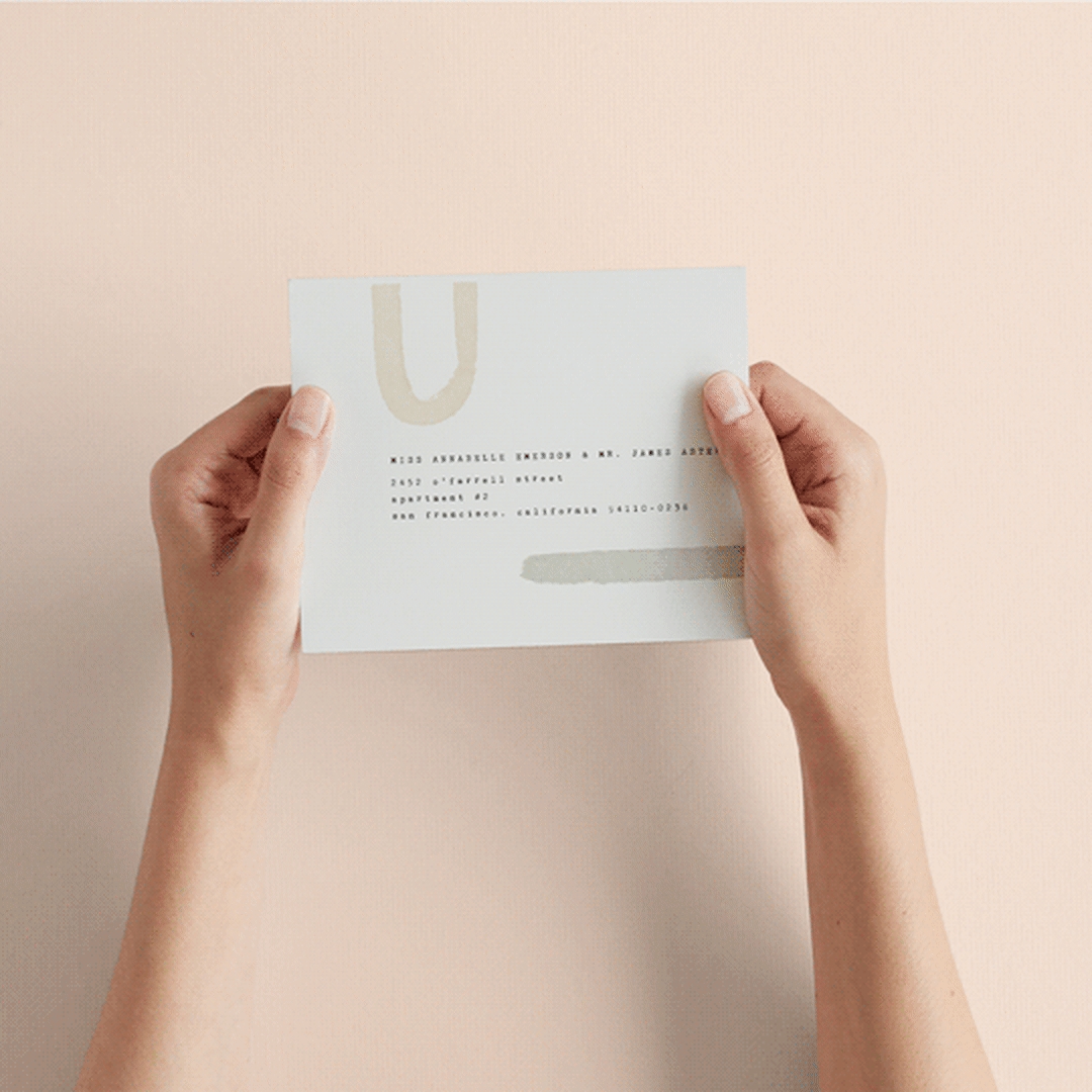 "Minimalist Shapes" - Savvy Wedding Invitations in Natural by Heather Cairl - How it works