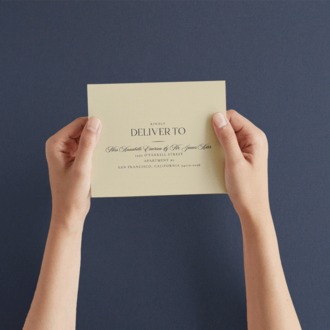 "Arabesque" - Savvy Wedding Invitations in Obsidian by Robert and Stella - How it works