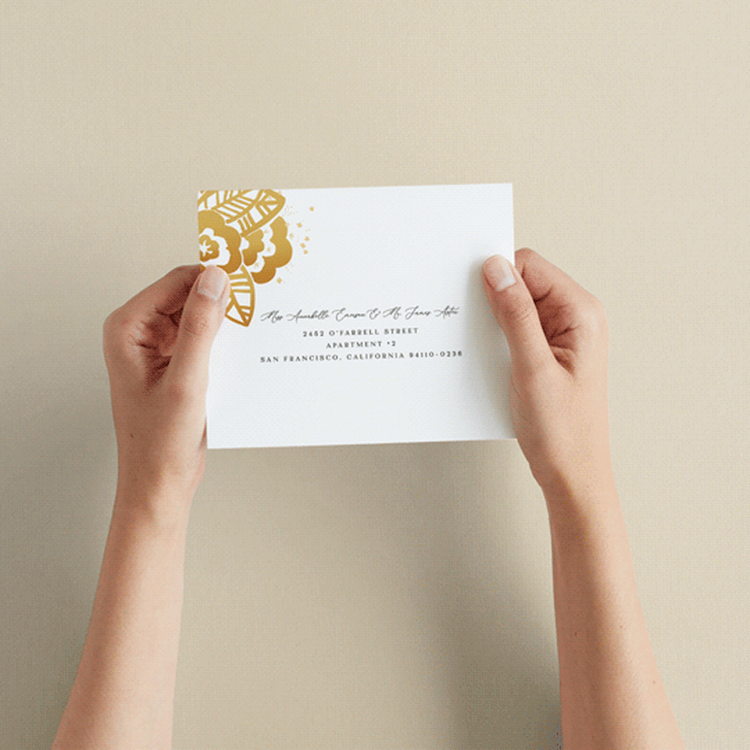 "Sparks" - Savvy Wedding Invitations in Sunshine by Corie Page - How it works