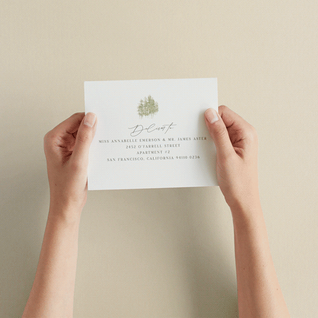 "Aspen" - Savvy Wedding Invitations in Lake by Robert and Stella - How it works
