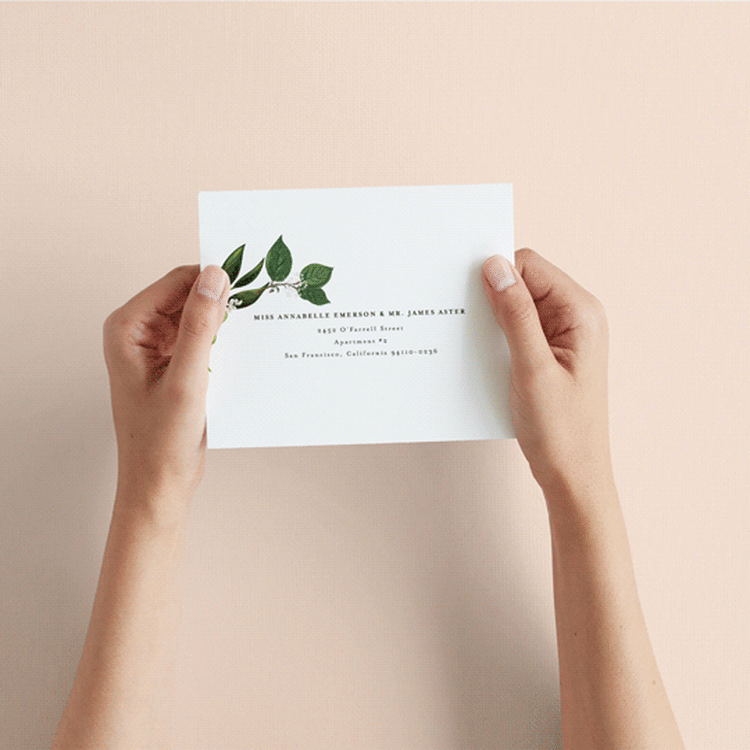 "Greenery" - Savvy Wedding Invitations in Fern by Susan Moyal - How it works