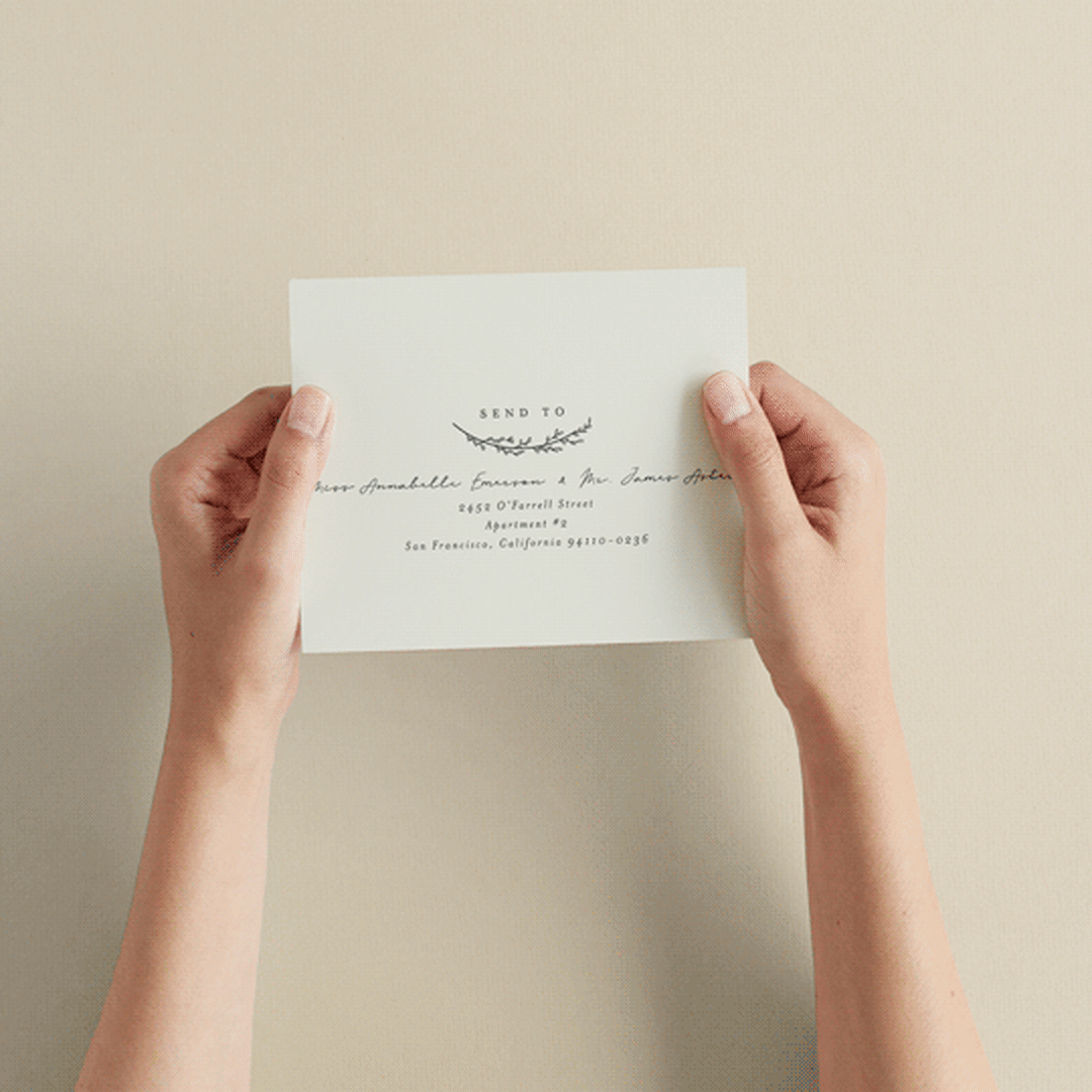 "Branched" - Savvy Wedding Invitations in Almond by Brianne Larsen - How it works