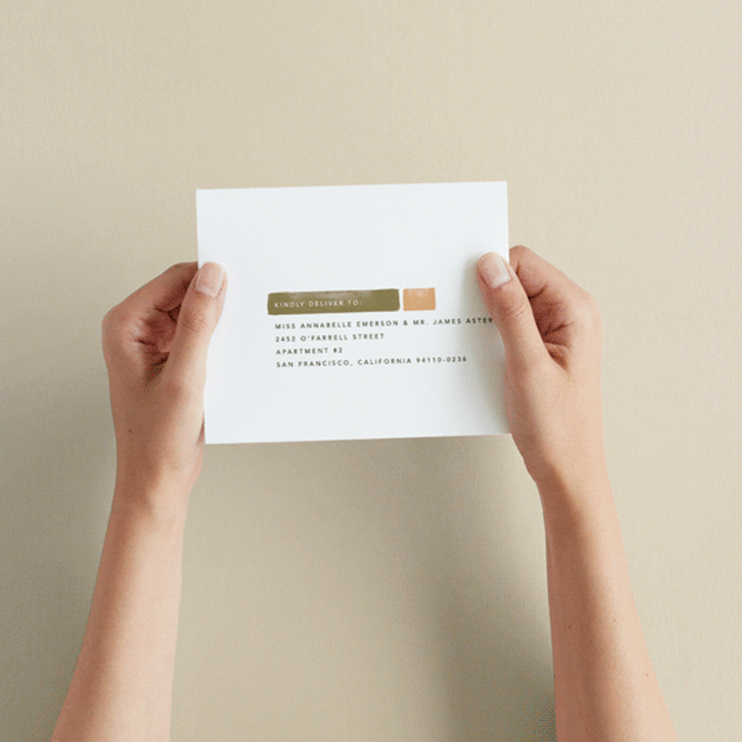 "Concord" - Savvy Wedding Invitations in Moss by Robert and Stella - How it works