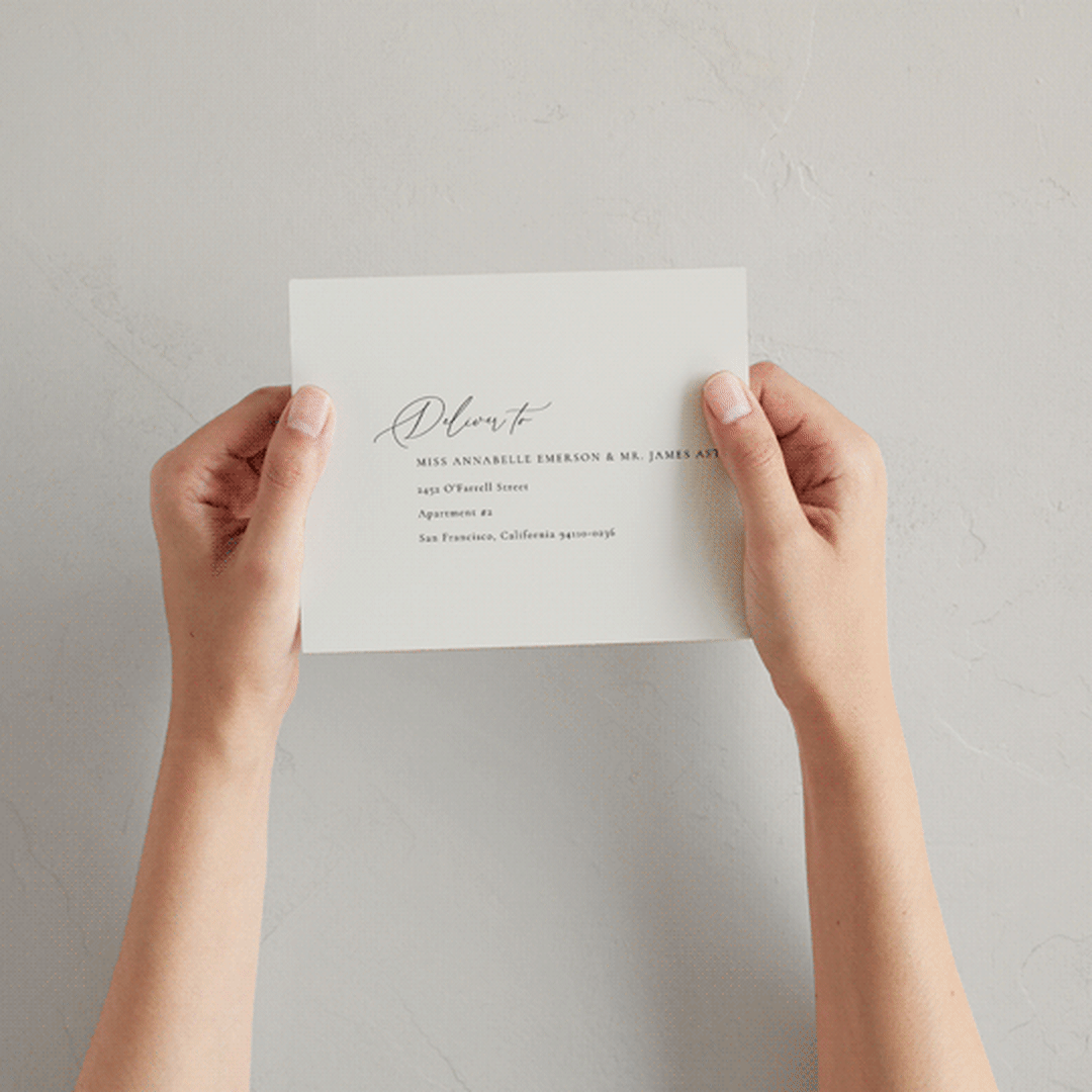 "Corner" - Savvy Wedding Invitations in Linen by Kelly Schmidt - How it works