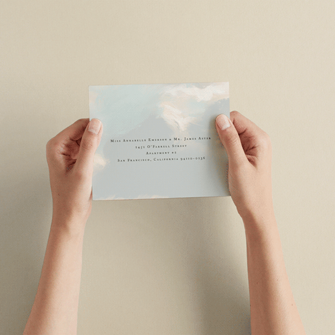 "Daybreak" - Savvy Wedding Invitations in Dove by Olivia Kanaley Inman - How it works