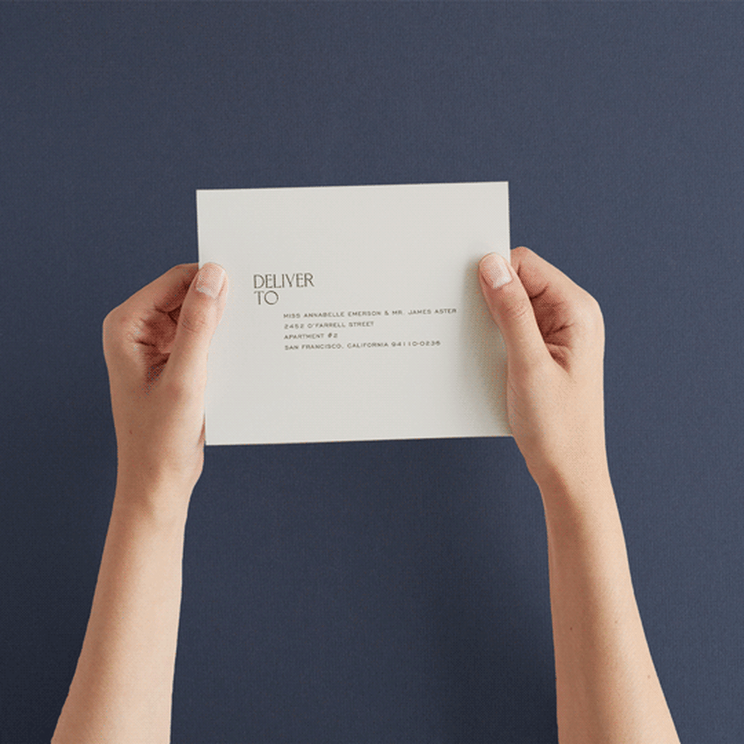 "Eisin" - Savvy Wedding Invitations in Vanilla Bean by Pati Cascino - How it works