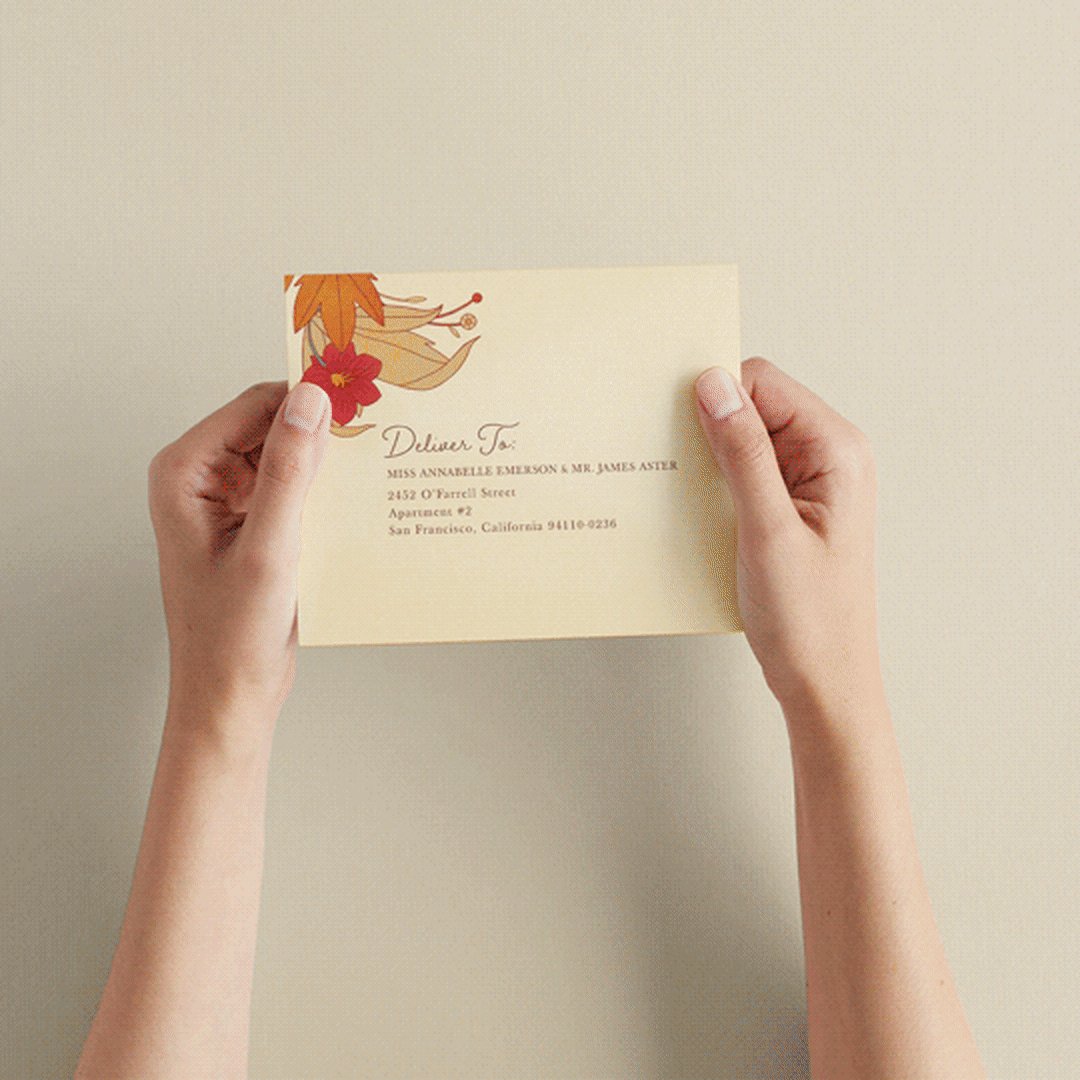 "Fall in Love" - Savvy Wedding Invitations in Autumn by Morgan Ramberg - How it works