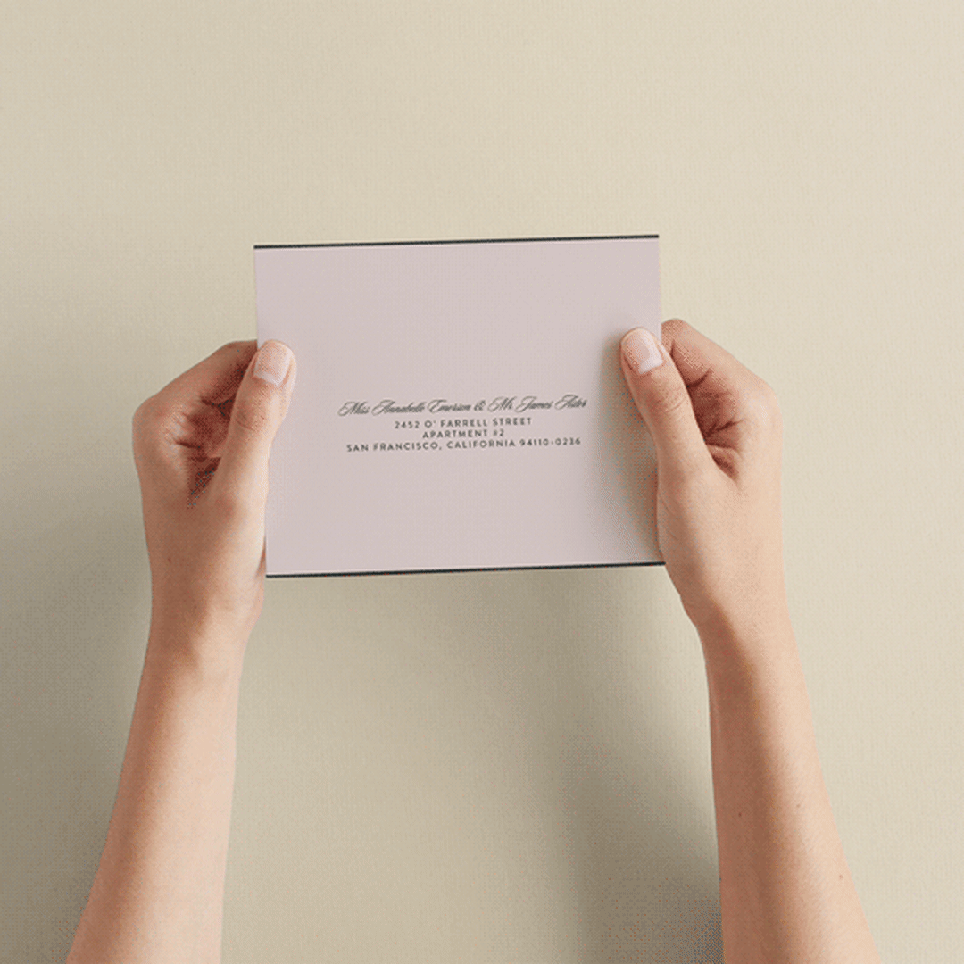 "Modern Squares" - Savvy Wedding Invitations in Flamingo by FRANI - How it works