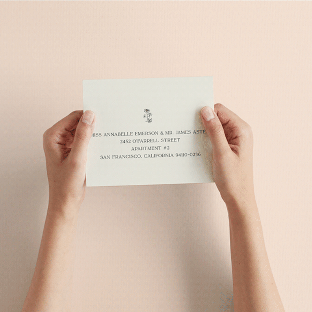 "Floral Emblem" - Savvy Wedding Invitations in Cream by Baumbirdy - How it works