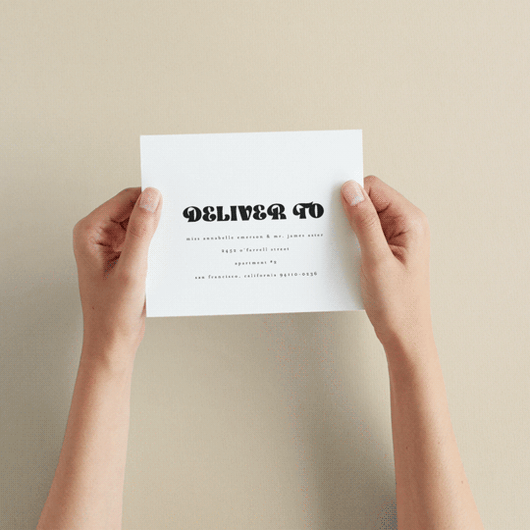 "boba" - Savvy Wedding Invitations in Onyx by Up Up Creative - How it works