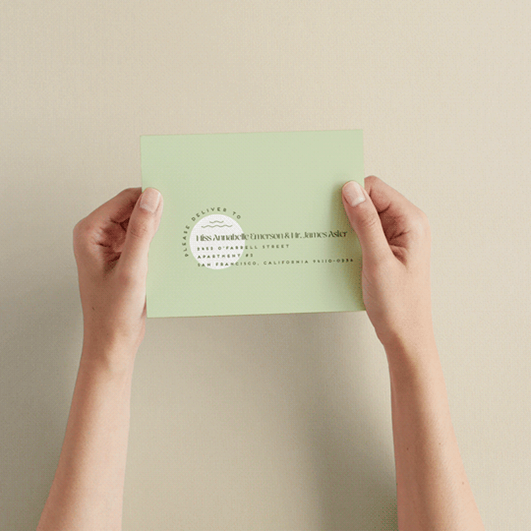"News!" - Savvy Wedding Invitations in Kiwi by Claudia Orengo - How it works