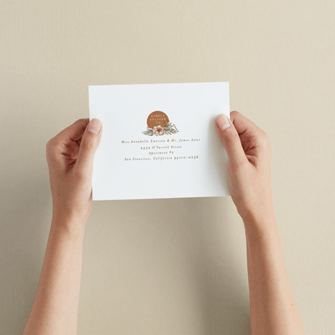 "Disney's Mickey Mouse Tropical Frame" - Savvy Wedding Invitations in Earth by Shiny Penny Studio - How it works