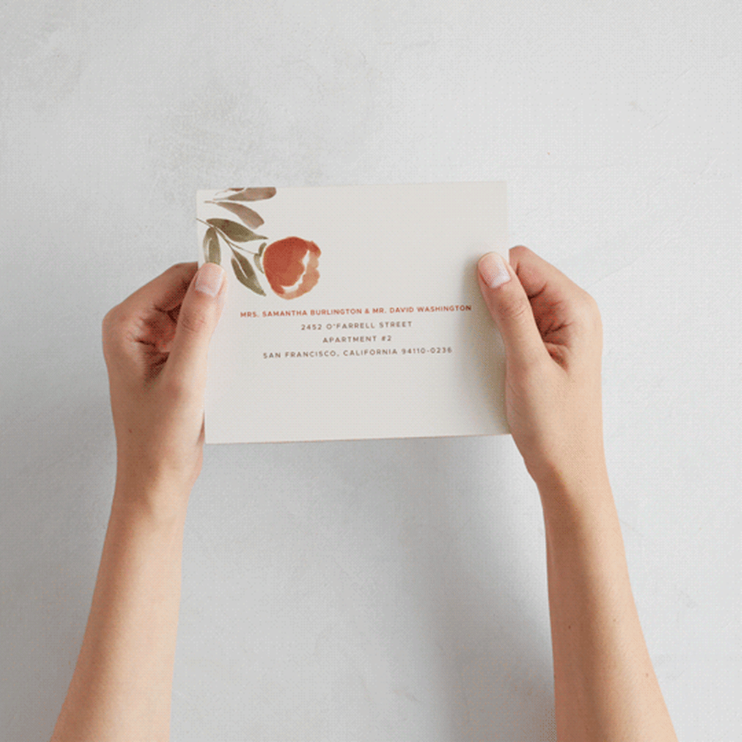 "Giardino" - Savvy Wedding Invitations in Saffron by Vera Lim - How it works