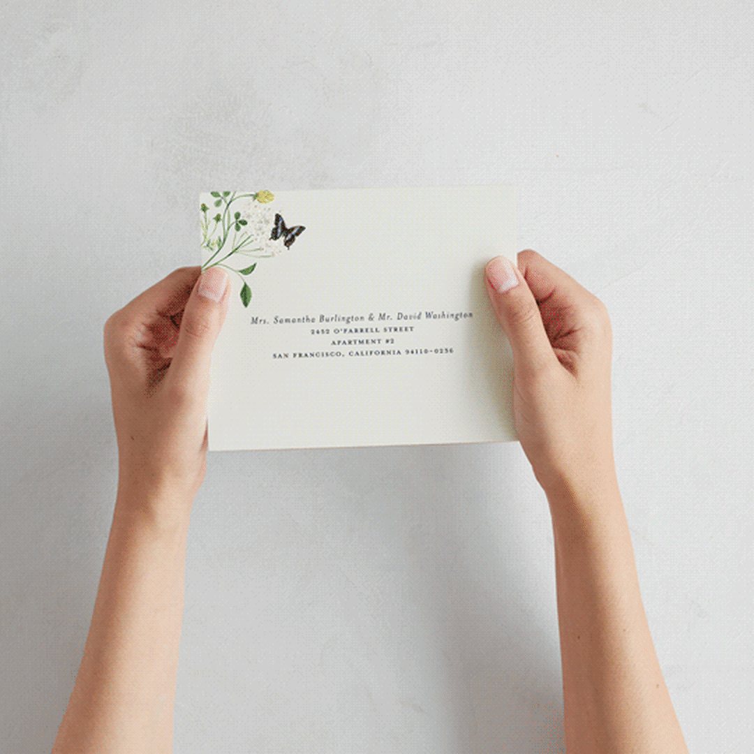 "Wild meadow" - Savvy Wedding Invitations in Elder Flower by Sarah Knight - How it works