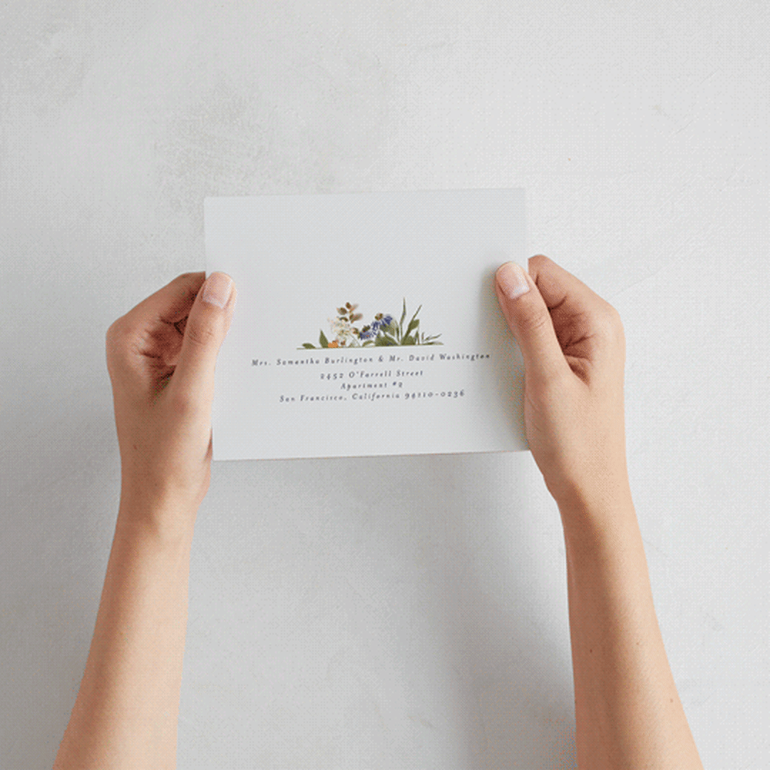 "Pressed Garden" - Savvy Wedding Invitations in Fall by Grace Kreinbrink - How it works