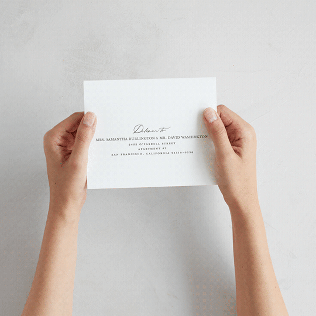 "Vineyard" - Savvy Wedding Invitations in Olive by Sarah Brown - How it works