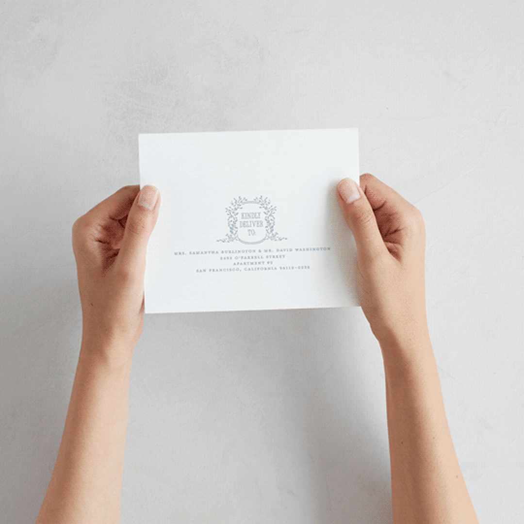 "Hartford" - Savvy Wedding Invitations in Powder by Erin L. Wilson - How it works
