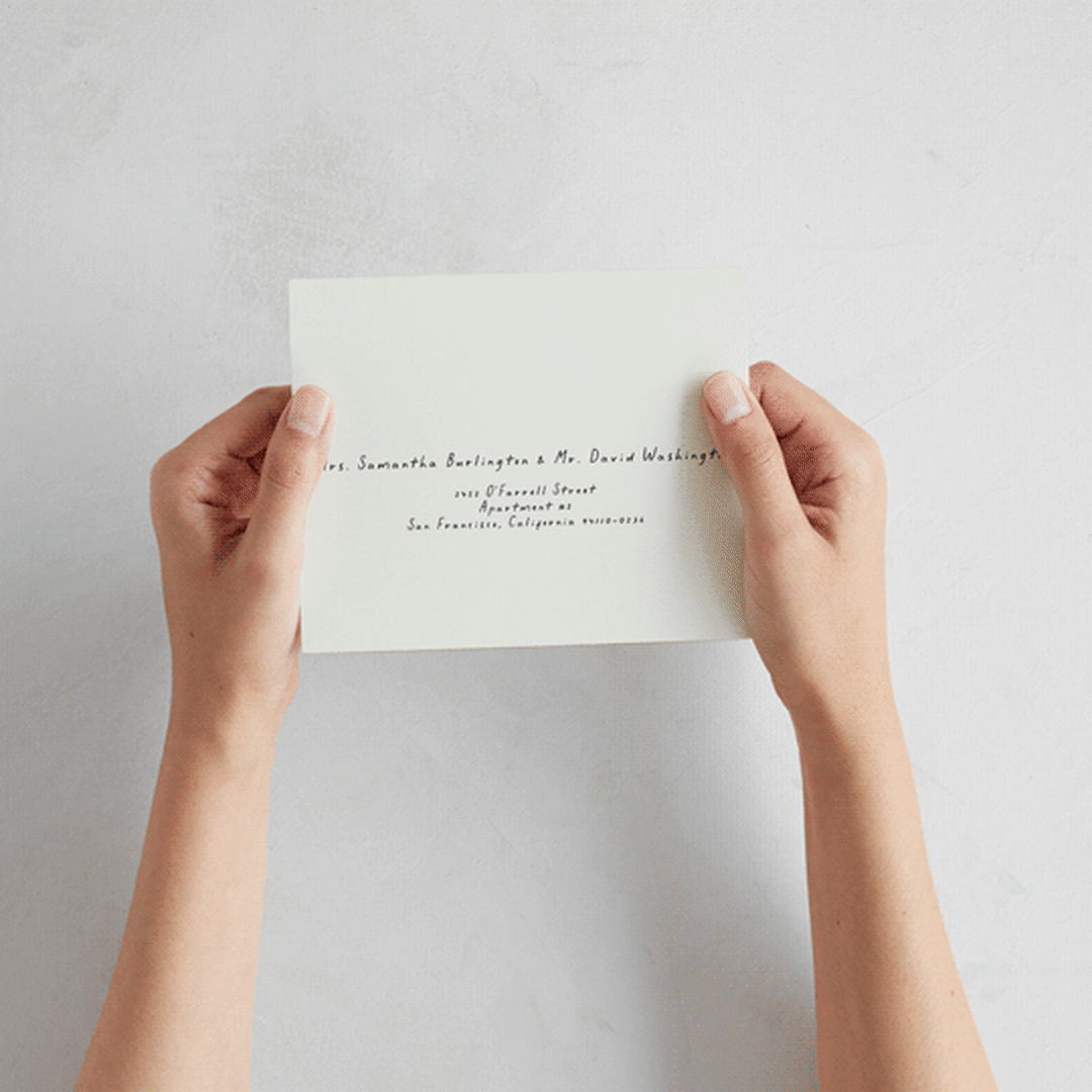"la graine" - Savvy Wedding Invitations in Onyx by Alaina Cherup - How it works
