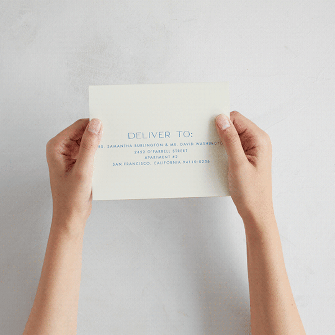 "Brooklyn" - Savvy Wedding Invitations in Cerulean by Ellen Schlegelmilch - How it works