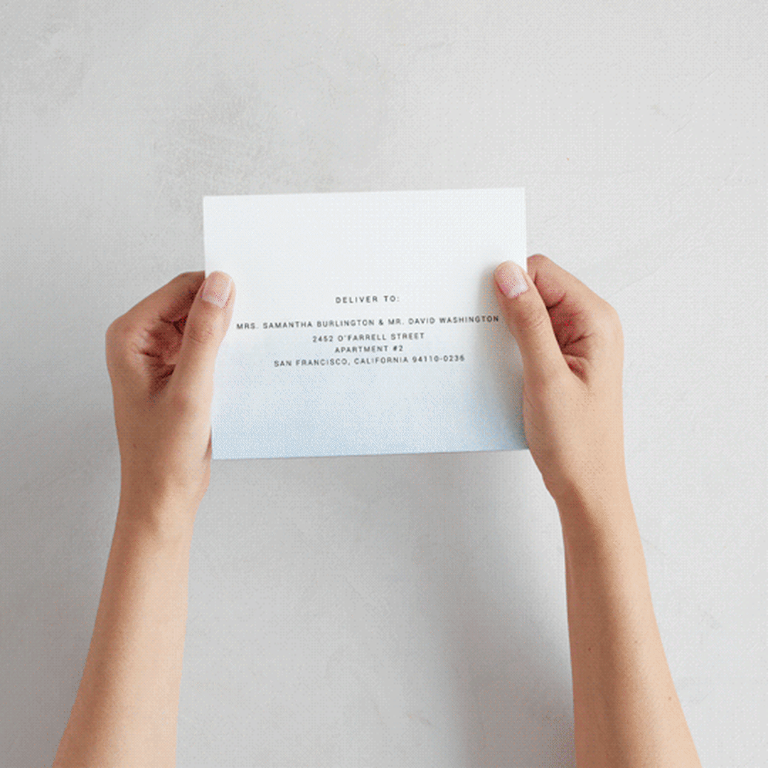 "At Dusk" - Savvy Wedding Invitations in Sunset by Sumak Studio - How it works