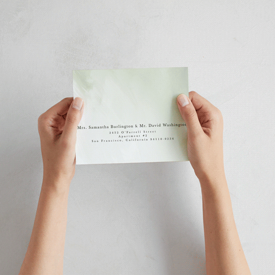 "Hillside" - Savvy Wedding Invitations in Moss by Hannah Williams - How it works