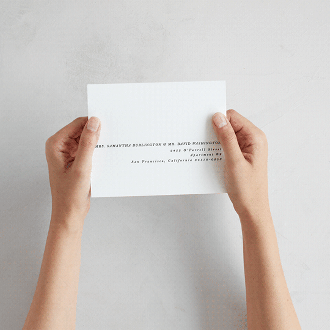 "traditional love story" - Savvy Wedding Invitations in Black Tie by Phrosné Barwood - How it works