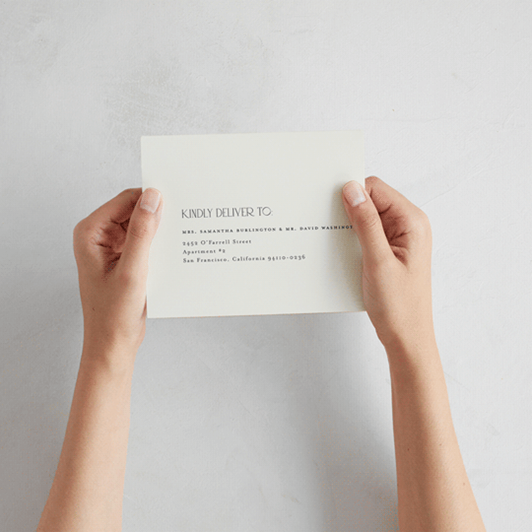 "Edge" - Savvy Wedding Invitations in Linen by Kelly Schmidt - How it works